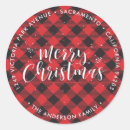 Search for red tartan stickers Festive