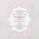 Search for pink damask first communion invitations Cross