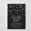 Search for rose gold 21st invitations Twenty one