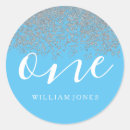 Search for silver blue stickers Birthday