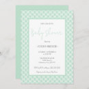 Search for mint baby shower invitations Gingham