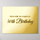 Search for 50th birthday welcome sign posters Modern