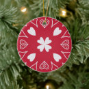 Search for folk art christmas tree decorations Red