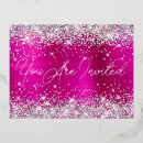 Search for fuchsia pink and silver invitations Glitter