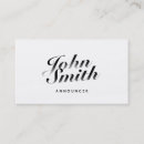 Search for announcing business cards Announcer