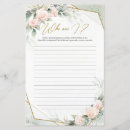 Search for games bridal shower invitations Watercolor floral