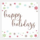 Search for happy holidays stickers Snowflakes