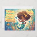 Search for african american mermaid birthday invitations Afro