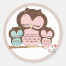 Search for owl on branch stickers Bird