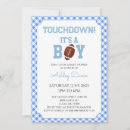 Search for football baby shower invitations Touchdown