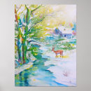 Search for christmas deer art Watercolor