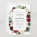 Search for watercolor burgundy floral wedding invitations Blush