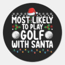 Search for play golf stickers Santa