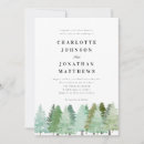 Search for fir trees invitations Watercolor