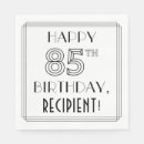 Search for 85th birthday napkins 85 years old