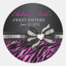Search for zebra sweet sixteen stickers Animal