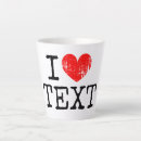 Search for heart text mugs Trendy