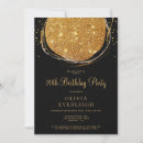 Search for elegant 70th birthday invitations Gold glitter