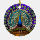 Search for peacock christmas tree decorations Green