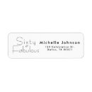 Search for 60 return address labels Minimal typography simple