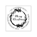 Search for return address christmas rubber stamps Wreath