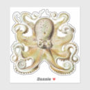 Search for vintage octopus illustration stickers Ernst haeckel