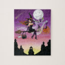 Search for witch on halloween puzzles Fantasy
