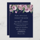 Search for navy and purple wedding invitations Watercolor