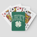Search for lucky leprechaun playing cards Clover
