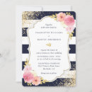 Search for navy blue gold ivory invitations Floral