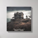 Search for haunted house canvas prints Orange
