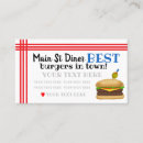 Search for burger business cards Diner