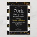 Search for digital surprise birthday invitations Black and gold