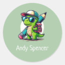 Search for cute green dinosaur stickers Children