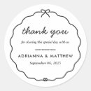 Search for bow wedding stickers Thank you
