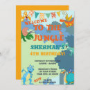 Search for jungle 4th birthday invitations Roar