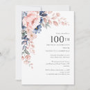 Search for 100th birthday invitations Botanical
