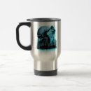 Search for howling wolf at moon mugs Blue