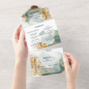 Search for 3 fold wedding invitations Gold