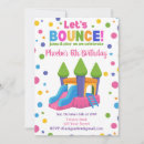 Search for bounce house party invitations Colourful