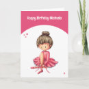 Search for cute ballerina birthday cards Girls