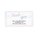 Search for pink confetti return address labels Baby shower