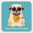 Search for pug coasters Illustration