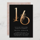 Search for golden sweet 16 invitations Chic