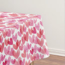 Search for love heart tablecloths Watercolor