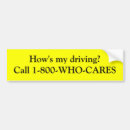 Search for hows my driving bumper stickers Joke