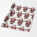 Search for santa clause wrapping paper Red
