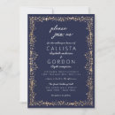 Search for blue floral border wedding invitations Hand drawn