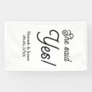 Search for she said yes banners Engagement party name date