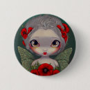 Search for red flower round badges Fantasy